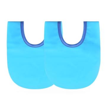 Imagem de EHUSPU Capa de chuveiro de traqueostomia, protetor de estoma de pescoço para traqueostomia, protetor de estoma de pescoço à prova d'água (azul - 2 peças)