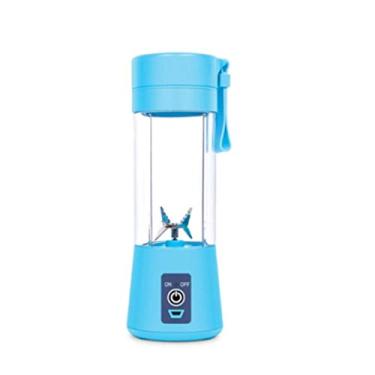 Imagem de Mini Liquidificador Portátil Shake Usb 6 Laminas Recarregador Portátil Cor:Azul