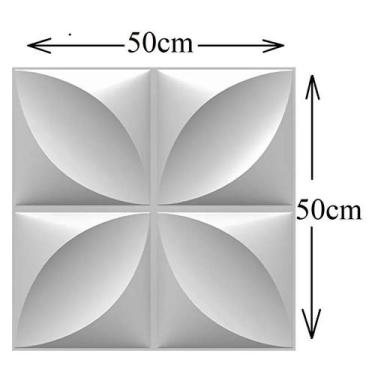 Imagem de 6 Unidades Placas Revestimento 3d Pvc 50x50cm Pétala - ISOARTE