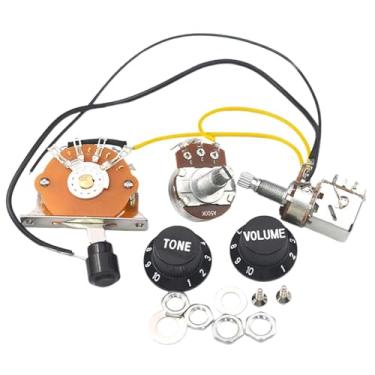 Imagem de oshhni pré-fiado para guitarra, captador de 1 tom e 1 volume, peças de baixo, potenciômetro, acessórios pré-fiados, de fiação humbucker