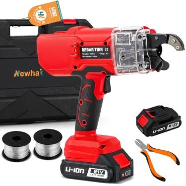 Imagem de Máquina de amarrar vergalhões, pistola de amarração automática de vergalhões, ferramenta elétrica sem fio, alimentada por bateria, tensão 1-9 ajustável para vergalhões Φ 0,8 cm a 3,3 cm