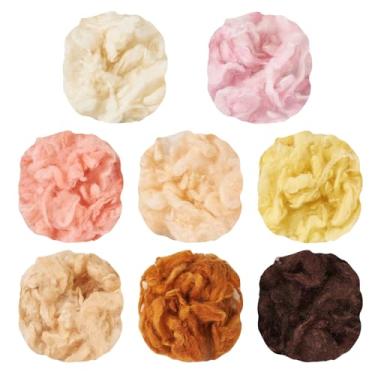 Imagem de Spritewelry Lã de feltragem de agulha de 40 g para feltragem de agulhas, multicolorido, lã macia para feltragem, artesanato, suprimentos de fiação manual