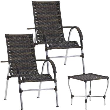 Imagem de Conjunto de Cadeiras E Mesa De Centro Área Varanda Edícula Jardim Churrasco Trama