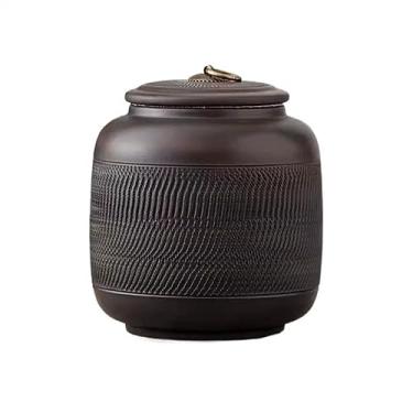Imagem de Lata de chá Jarra selada grande, jarra de armazenamento multifuncional doméstica, cerâmica, folhas soltas, decoração de cerâmica Caixa de chá