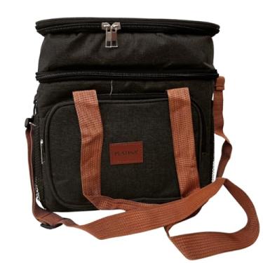 Imagem de Bolsa Térmica para Marmita com 5 Bolsos em PEVA e Caution (Preto)