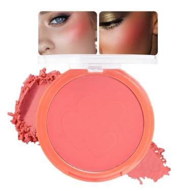 Imagem de HHLTOH Paleta De Maquiagem Blush Coral Laranja Fosco Para Bochechas, Blushes Faciais, Creme Monocromático Rose Bean Mulheres Mais Velhas, Aranjada Monocromática Pigmentada Natural 04