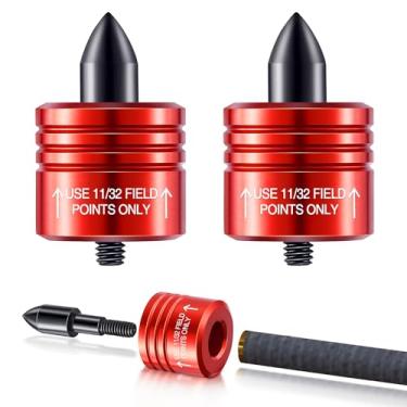 Imagem de sntxmy 2 Peças De Cabeça Parafuso Desarmamento Para Besta, Ponta Liberação Flecha Dez Pontas, Recurvo E Composto, Flechas Caça Competição (Vermelho)