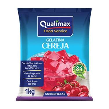 Imagem de Gelatina Cereja 1Kg Qualimax Uso Profissional Alto