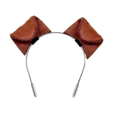 Imagem de Hailong Ming Faixa de Cabeça com Orelhas de Cachorro para Boneca, Acessório para Cabelo de Anime, Faixa de Cabeça com Orelhas de Animal para Festival de Máscaras D, 4xx6.5cm