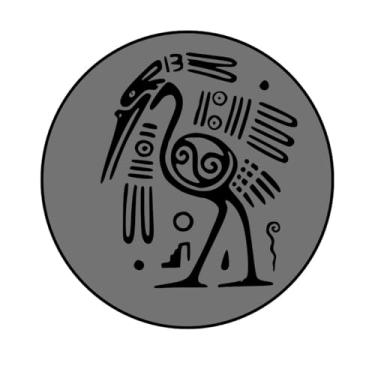 Imagem de Adesivo Decorativo Redondo Asteca Maia, 100mm, Arte Tribal Antiga (MAIA-282, BOPP, 100MM)