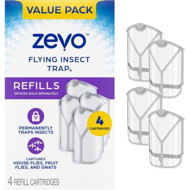 Imagem de Zevo Cartuchos de refil Flying Insect Trap, armadilha para moscas, armadilha para moscas de frutas (4 novos cartuchos de recarga)