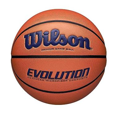 Imagem de Bola de basquete Wilson Evolution Game, azul marinho, tamanho oficial - 75 cm