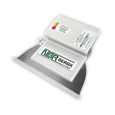 Imagem de Nauber Desempenadeira Berox 16cm em Aço Inox Nbr Branca Profissional para Acabamento e Nivelamento Massa Corrida Textura - Branca