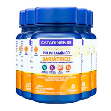 Imagem de Kit 5 Multi Polivitamínico Bariátrico Catarinense 30 Comprimidos