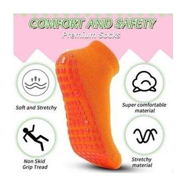 Imagem de 3 Par Meia Antiderrapante Hidroginástica Juvenil Adulto 33 38 e 38 44 