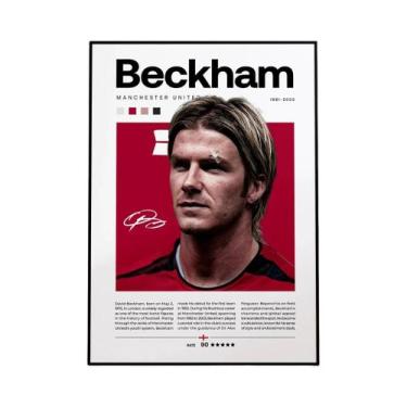 Imagem de Pôster De Futebol Beckham Messi Mbappe Bellingham Ronaldinho Pele Deco