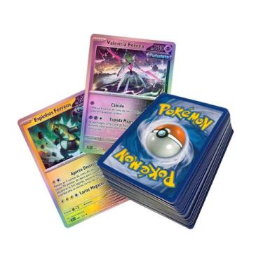 Imagem de Pack 50 Cartas Pokemon Com 30 Cartas Brilhantes Raras