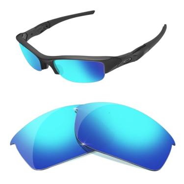 Imagem de HiCycle2 Lentes de óculos de sol de substituição para óculos de sol Oakley Flak Jacket espelhadas polarizadas - Várias opções, Azul gelo