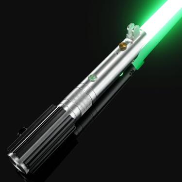 Imagem de CVCBSER Upgrade APP Control Dueling Lightsaber, 16 Sets Sound Effects 3 Light Effects and Infinite Colors Change, Motion Control Premium Metal Light Sabers for Adults (RGB 16 Sound Fonts-AK)
