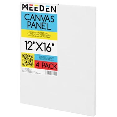 Imagem de MEEDEN Pacote Com 4 Telas 100% Algodão Para Pintura - Painéis Em Branco De 30 X 40 Cm, A Óleo E Acrílica, Materiais Arte Prontos Pintar, Artistas Profissionais Estudantes