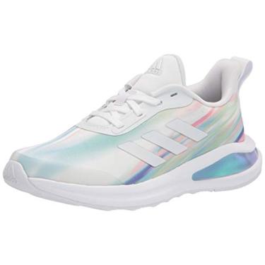 Imagem de adidas Tênis infantil unissex com estampa de Fortarun, Branco/Cinza, 12 Little Kid