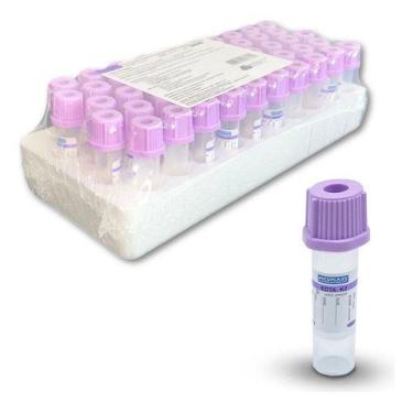 Imagem de Microtubo Tampa Roxa Vacuplast Edta K2 0,5 Ml 50uni Coleta