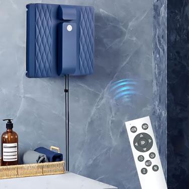 Imagem de Aspirador de pó para janelas com tecnologia de IA, potência variável de 2600 PA e tanque de 50 ml – Possui sensores de 4 bordas, modos de caminho N+Z e corda de segurança de nível militar para ma