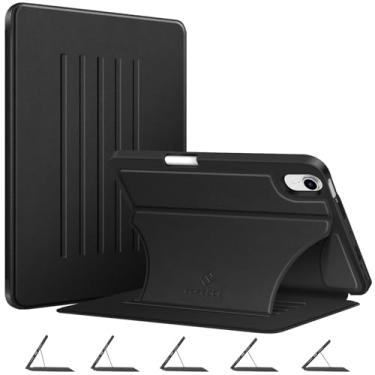 Imagem de Fintie Capa magnética para iPad Mini 6 2021 (8,3 polegadas) – Capa robusta de vários ângulos à prova de choque, capa traseira de TPU macio com suporte para lápis para iPad Mini 6ª geração, preta