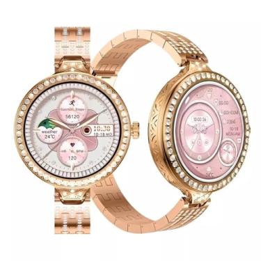 Imagem de Relógio Smartwatch Feminino HW16 com Brincos + Pulseira - Kit Presente Feminino Criativo, Com iOS/Android, IP67, Telas Personalizáveis, Cartão de acesso NFC, Diversos Modos Esportivos