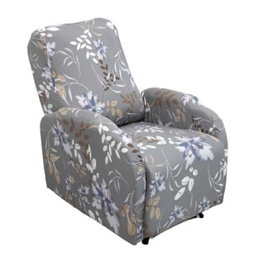 Imagem de Eco-Ancheng Capas reclináveis pequenas, capa reclinável, 4 peças, pequena capa de sofá reclinável para assentos de home theater, com parte inferior elástica, protetor reclinável com bolso para