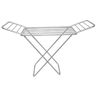 Imagem de Varal de Chão Retrátil com Abas Dobrável 100% Alumínio Reforçado Slim – Não Enferruja, Ideal para Apartamento e Casa