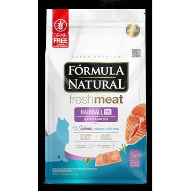 Imagem de Fórmula Natural Fresh Meat Ração Seca Hairball Para Gatos Adultos Sabor Salmão 1Kg