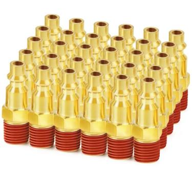 Imagem de ChillWaves Plugue de ar industrial, plugues pneumáticos macho NPT de 1/10.2 cm, acessórios para compressor de ar (pacote com 30)