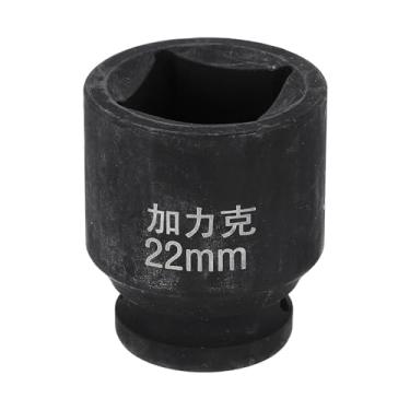 Imagem de HARFINGTON Soquete quadrado de 4 pontos 1/5.1 cm Drive 22 mm soquete de impacto quadrado métrico CR-V luva de roda padrão ferramenta pneumática para reparo de automóveis, manutenção mecânica, uso