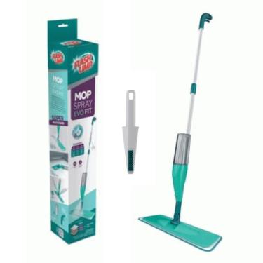 Imagem de Mop Spray Evo FIt Limpeza Rápida com Microfibra e Escovinha Flash Limp MOP0557