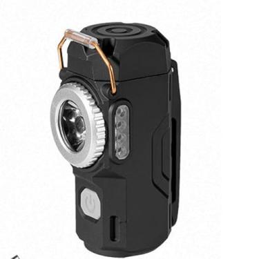 Imagem de BY-J Isqueiro elétrico com visor digital e lanterna - Carregamento rápido inteligente tipo C, arco de plasma, à prova d'água e à prova de vento, sem chama, fresco para acampamento, caminhada