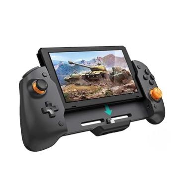 Imagem de DOBE TNS-19252C Grip in-line Gamepad, Plug and Play, para N- Switch NS, pode carregar e jogar jogos ao mesmo tempo, com sensor de gravidade de giroscópio de seis eixos, vibração de motor duplo com