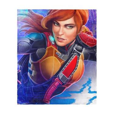 Imagem de G.I. Joe Profile Gallery Scarlett Silk Touch Throw, 127 x 152 cm – Cobertor de lã de desenho animado Hasbro, roupa de cama retrô ultramacia para cama ou sofá
