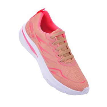 Imagem de Tênis Esportivo para Corrida e Academia, Cano Baixo, Rosa e Branco, Sola Leve (Rosa, BR, Adulto, Numérico, 36)