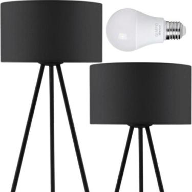 Imagem de Abajur Luminária Mesa 48 E 75Cm Tripé Altura Regulável Gimpo