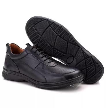 Imagem de Sapato Masculino Esporte Fino em Couro Com solado de Borracha - CHAO B