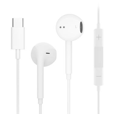 Imagem de Fones de ouvido USB C para iPhone 16/15 Pro Max Plus, fones de ouvido tipo C para iPad Pro Air Mini, para MacBook Pro Air, fones de ouvido para Google Pixel, Samsung
