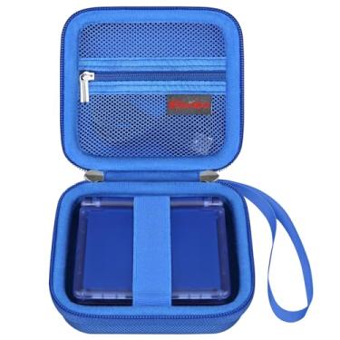 Imagem de Elonbo Estojo De Transporte Para Console Videogame Portátil Retrô Rg35Xxsp/ Rg34Xx Sp, Bolsa Viagem Consoles Em Formato Concha Rg35Xxsp, Suporte Organizador Sistema Linux, Azul