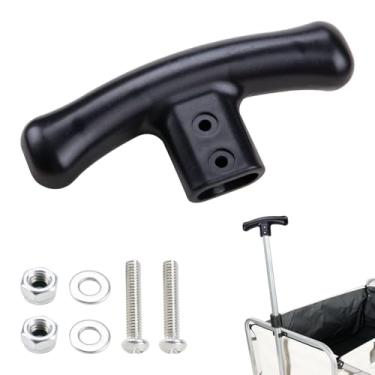 Imagem de WSDMAVIS 1 peça de substituição de alça de carrinho expansível para carrinhos de jardim de acampamento ao ar livre versátil alça dobrável para carrinho de vagão dobrável para tubos de 2,5 cm x 1 cm