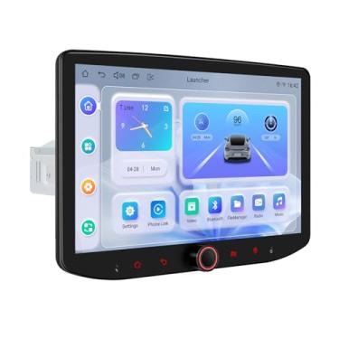 Imagem de Joying Rádio automotivo para Jeep Cherokee atualização 2014-2018, unidade de cabeça Android 13 8 polegadas IPS Touchscreen estéreo 4 GB + 64 GB com CarPlay e Android Auto (10,1 polegadas com botão de