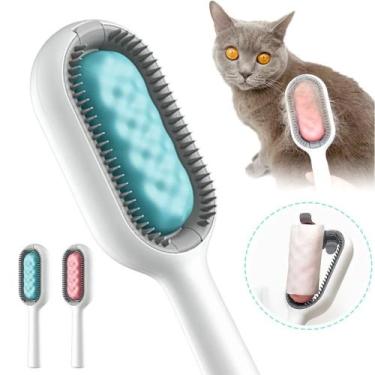 Imagem de Escova de Limpeza 2 em 1 para Animais de Estimação Depilador Massagead