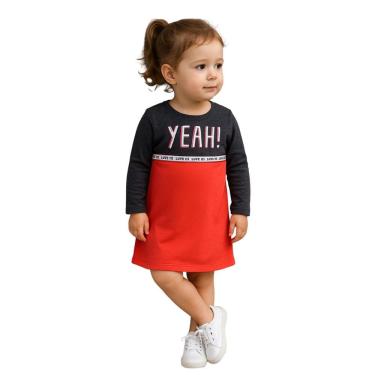Imagem de Vestido Infantil Moletom Inverno Flanelado 1 Ao 3 Qualidade