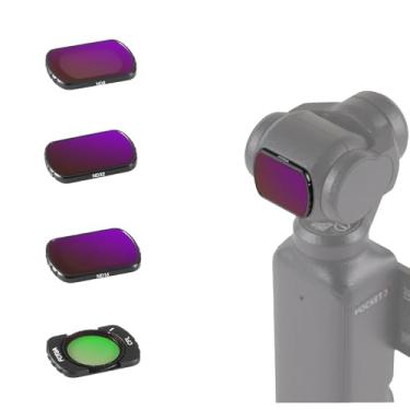 Imagem de FOTGA Kits de filtro de lente magnética MC CPL+ ND8 + ND16 + ND32 para DJI Osmo Pocket 3, vidro óptico HD, revestimento múltiplo