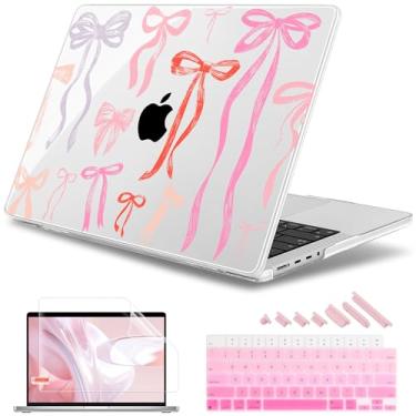 Imagem de May Chen Capa para M4 MacBook Pro 16 polegadas A3403 Max A3186, M3 A2991 M2 A2780 M1 A2485 Pro Max 2024 2023 2022 2021, capa rígida de plástico com pretector de tela e capa de teclado, arcos femininos