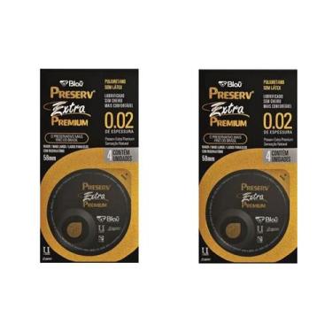 Imagem de Kit 2 Preservativo Preserv Extra Premium 4 Unidades - Blau